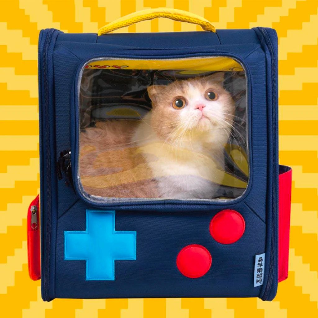 PurLab | Gameboy Expandable Cat Backpack - DONUTNESTPurLab | Gameboy Expandable Cat Backpack